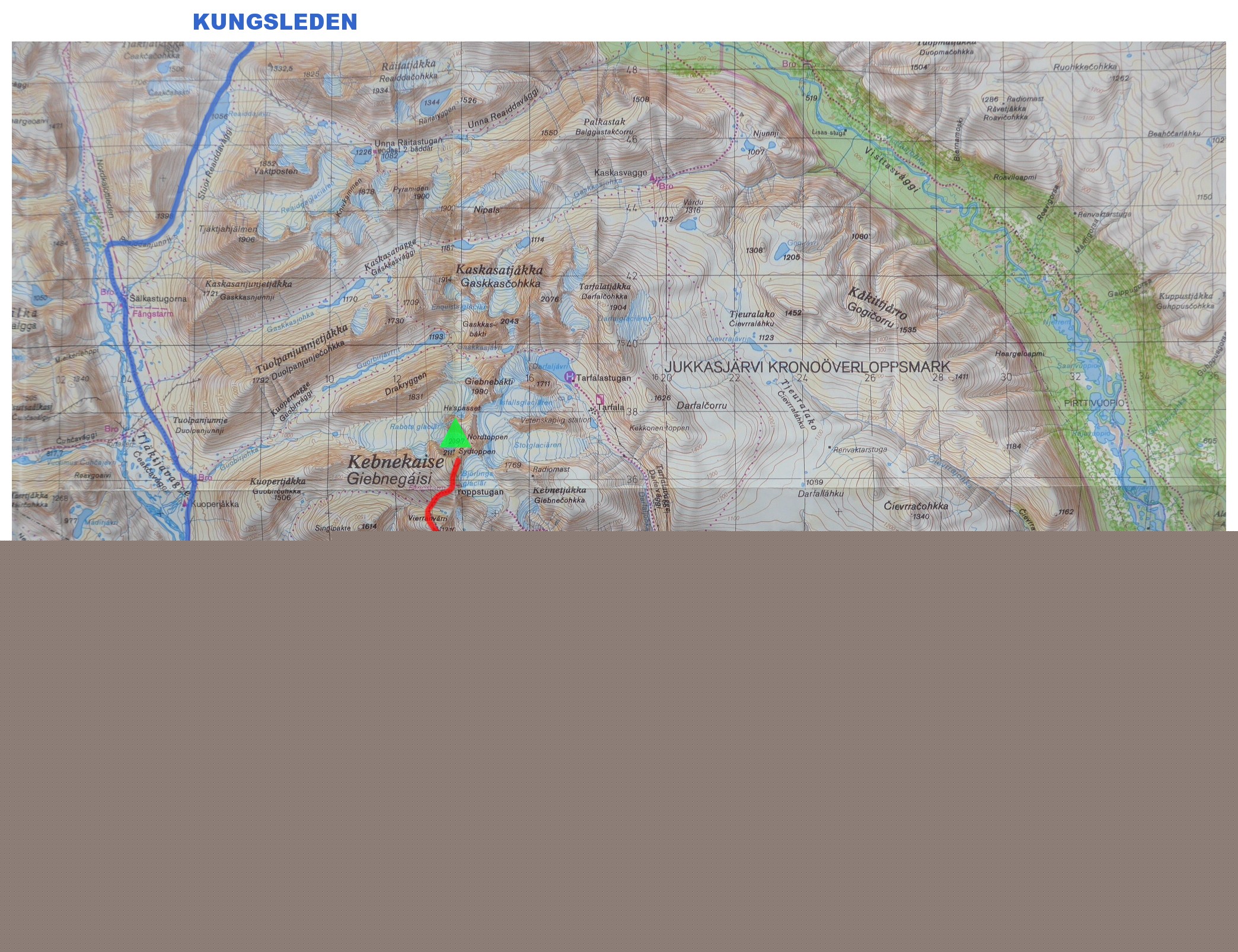 mapa Kebnekaise_100k